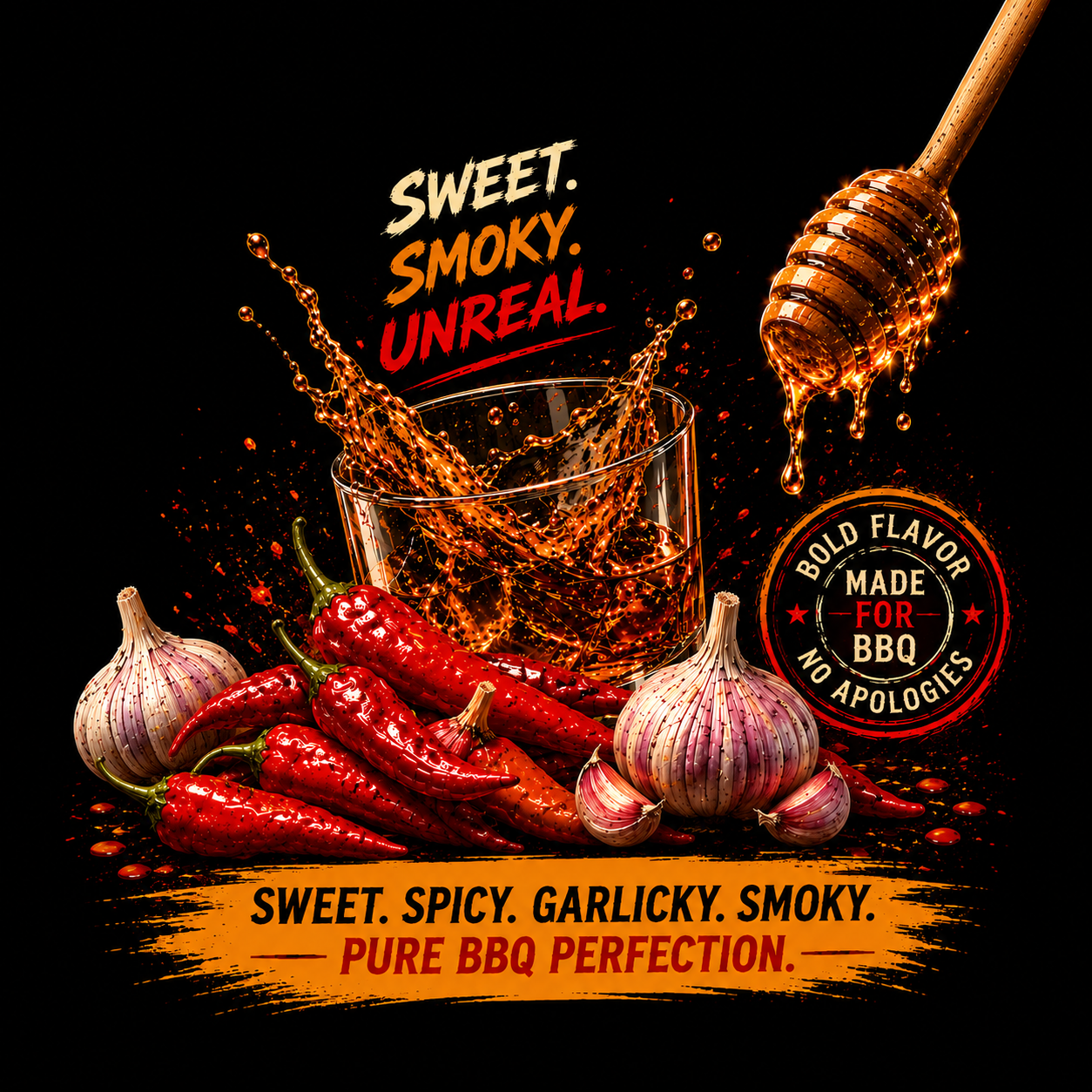 Bourbon Honey Wild Brew sauce bottle